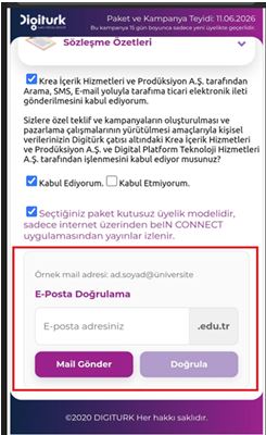 Mail gönder ekranı